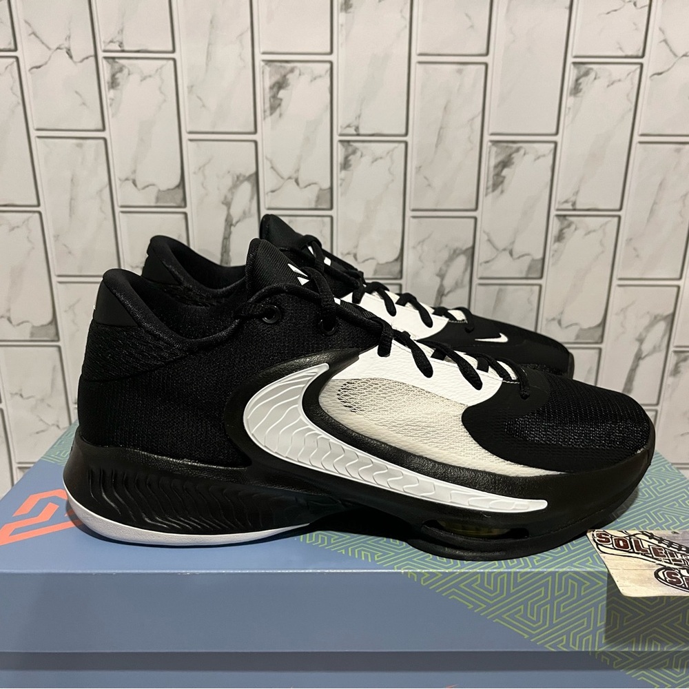New Nike Zoom Freak 4 TB Basketball Shoes Giannis NBA Jordan Kobe Black White